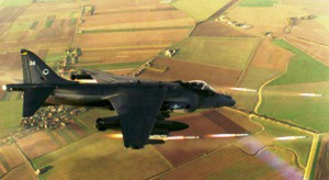 Harrier Firing Rockets